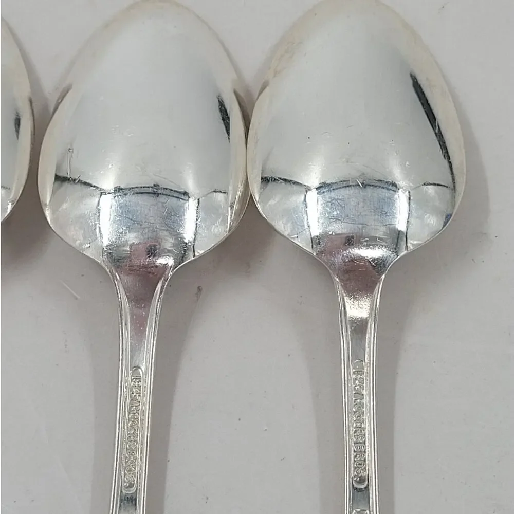 Rogers Brothers‎ Silver Plate Eternally Yours Coquette 4 Teaspoons